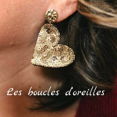 boucles d'oreilles brodées main Normandie