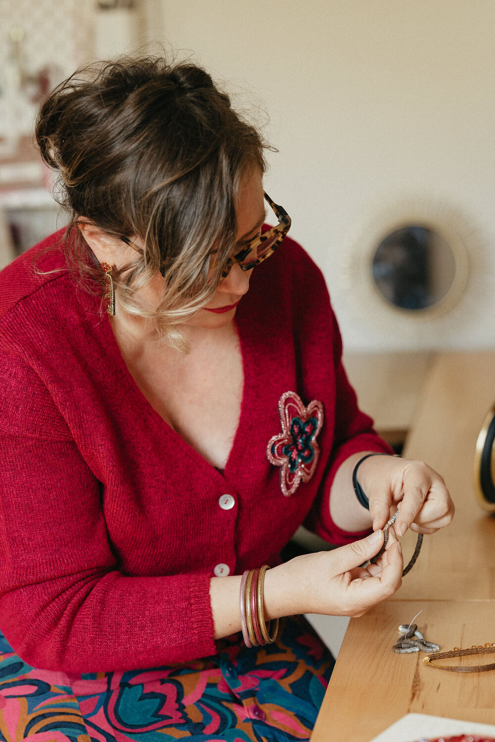 L&rsquo;arbre de coeur bijoux brodés