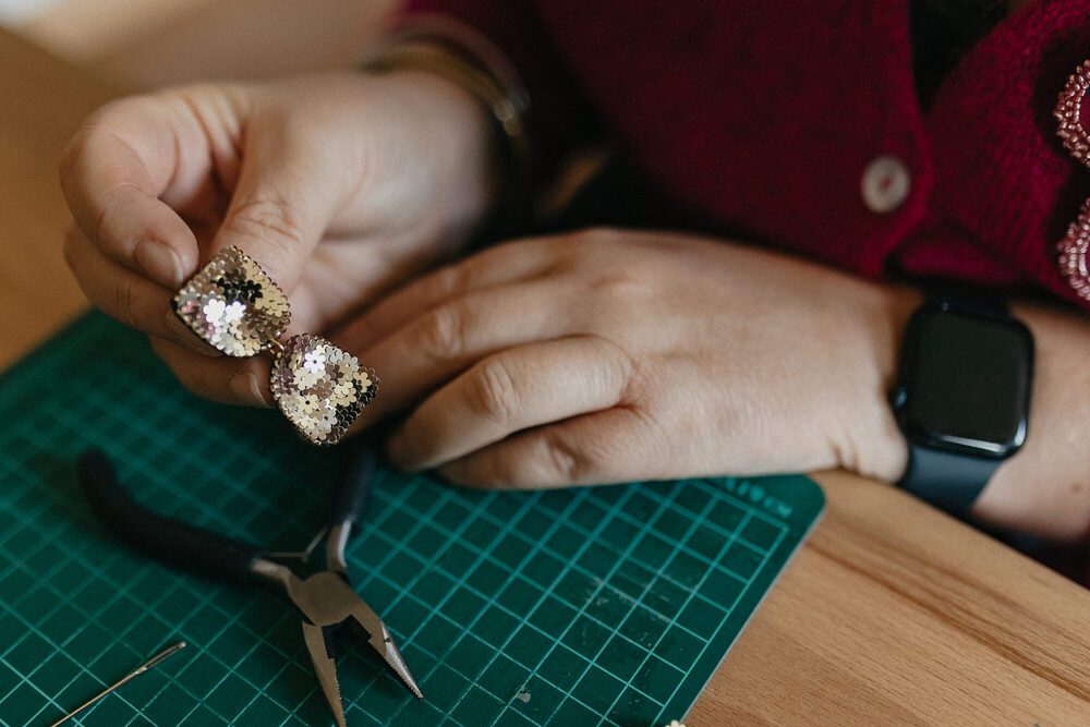 L&rsquo;arbre de coeur bijoux brodés